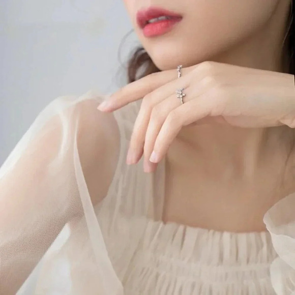 925 Sterling Silver Zodiac Resizable Ring - Cancer - Picture 3 of 6